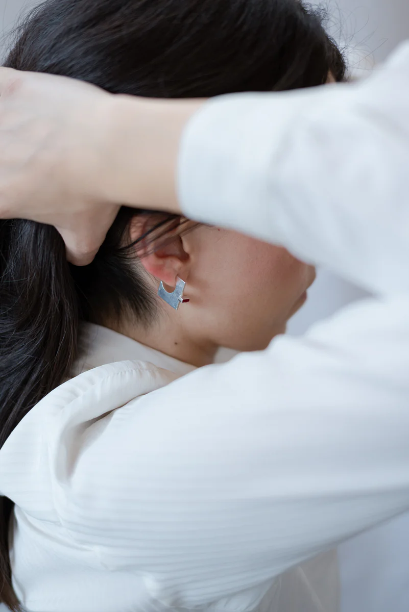 Σκουλαρίκια 925 με γεωμετρικά σχήματα IF Project 7.3