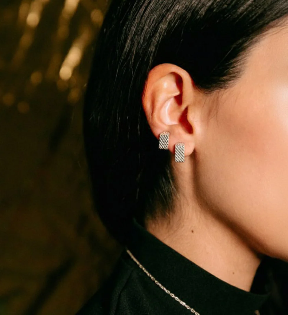 Σκουλαρίκια fabric 925 IF Project 15.1